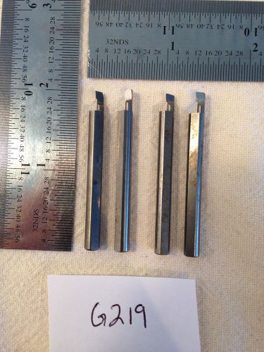 4 USED SOLID CARBIDE BORING BARS. 3/16&#034; SHANK. MICRO 100 STYLE. {G219}