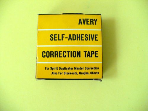 Vintage AVERY Self-Adhesive Correction Tape CR 56 FIVE LINE 5/6&#034; X 600&#034;