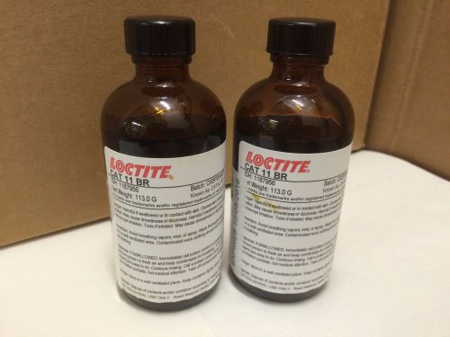 Lot of (2) Two Henkel Loctite Catalyst 11 Brown 4 oz Bottle # 1187956 NEW