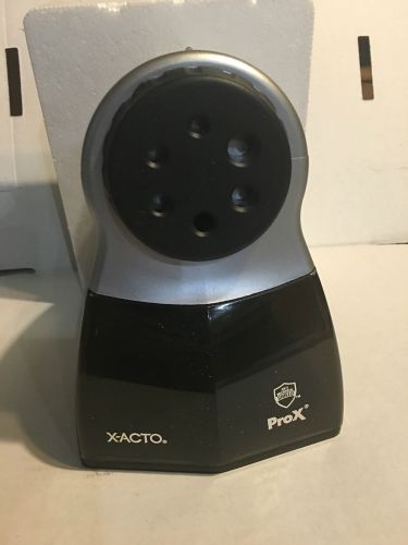 X-ACTO ProX Electric Pencil Sharpener with SmartStop, Gray and Black 1612
