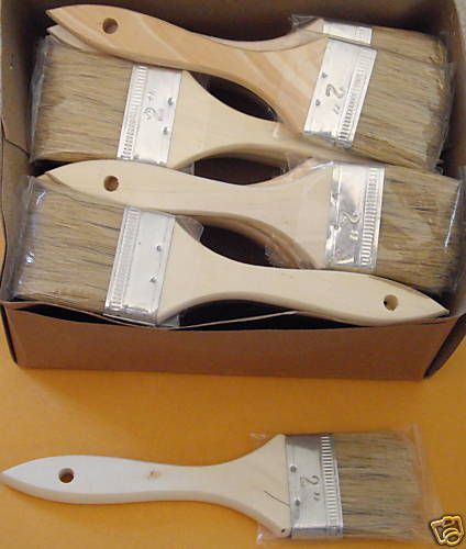 432  China Natural Bristle 2&#034; Chip Brush Paint Stain 2 inch brushes lot