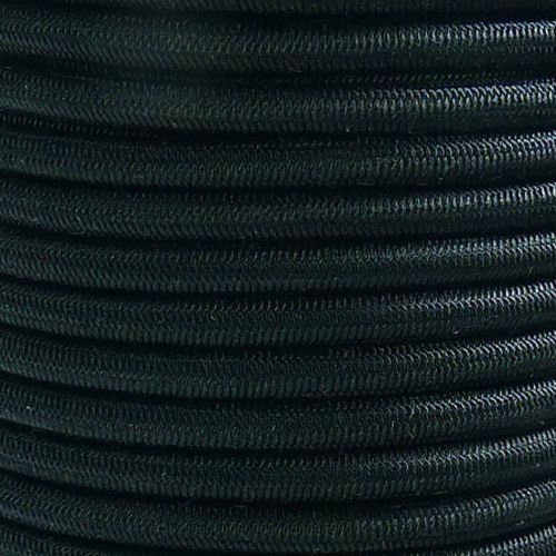 Shock cord-black 1/8&#034; x 50 ft. spool. marine grade 2 carabiners &amp; knot tying for sale