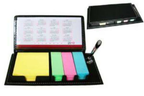 Sticky Note-Leather Organizer w/ Calendar &amp; Pen Holder,Office Supplies