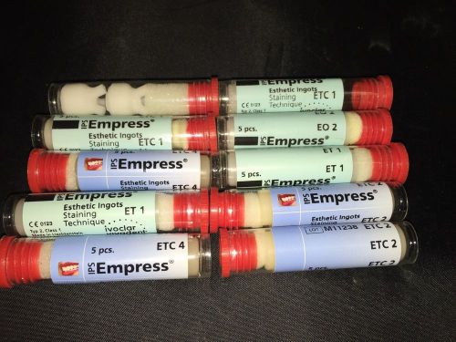 LOT OF 10 IPS Empress Esthetic Ingots ETC 4 by Ivoclar Vivadent