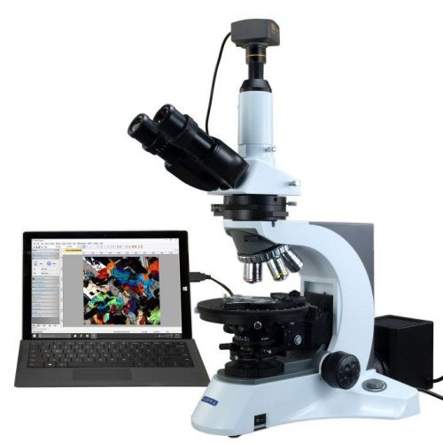 1000x polarizing microscope+adjustable stage and objectives+14mp usb3.0 camera for sale