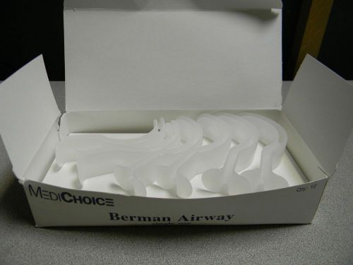 MEDICHOICE BERMAN AIRWAY SINGLE USE 10 cm BOX OF 12 NEW!