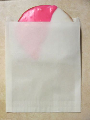 8&#039;&#039; x 6.5&#034; X 1&#034; , White Grease Resistant Dry Wax Paper Sandwich Bag appx.100 PC.