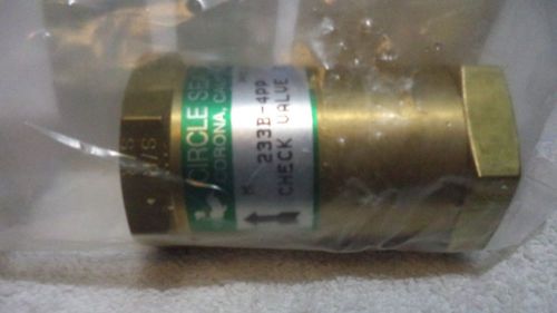 CIRCLE SEAL CHECK VALVE 233B-4PP OXYGEN CLEANED 3000 PSI