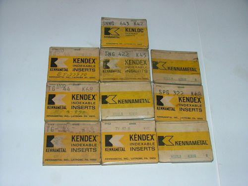 Kennametal Kendex Indexable Inserts TG-44 K68, NTB3LA KC810 R, and others