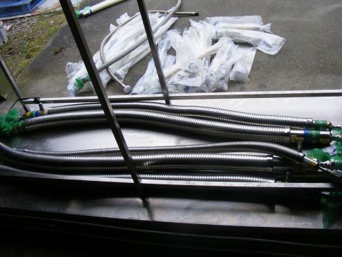6&#039; long Flexible Stainless Steel Chilled water Hose Line w Fittings