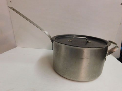 Vintage LEGION UTENSILS Stainless Steel Commercial 7 1/2 Qt Pot w/Lid tote 17