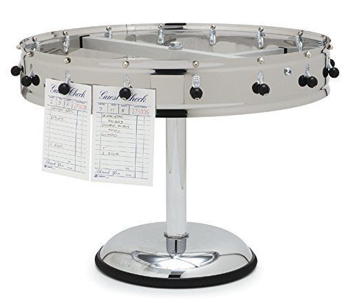 Carlisle 3820mp stainless steel portable order wheel with 20 clips for sale
