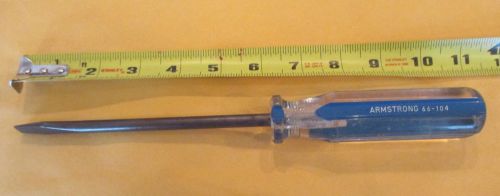 Armstrong #66-104 USA Acetate Slotted Standard Screwdriver 6&#034; NEW UNUSED