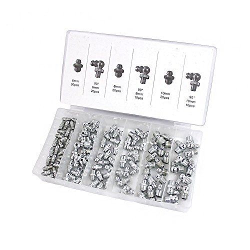 Capri tools 10036 metric hydraulic grease fittings assortment, 110-piece for sale