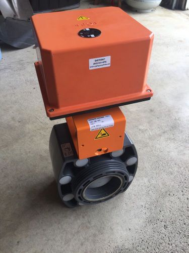 4&#034; ball valve  pvc . with electric actuator ea41 . george fischer . for sale