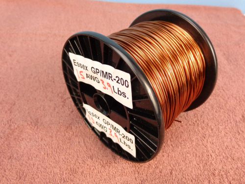 15 AWG...Enameled Magnet Wire...200c.  3.9lbs..15 ga..ESSEX...FREE  SHIPPING