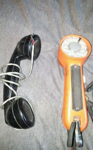 Vintage rotary butt set &amp; black handset, both Bell Systems - Western Electric