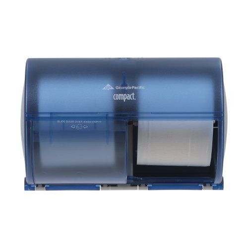 GP Compact® Splash Blue Side-By-Side Double Roll Bathroom Tissue Dispenser