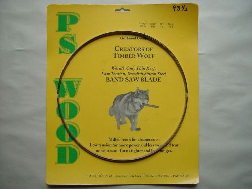 PS Wood Timber Wolf Band Saw Blade 93.5&#034; x 3/16&#034; x 10 TPI x .025&#034; Thick New