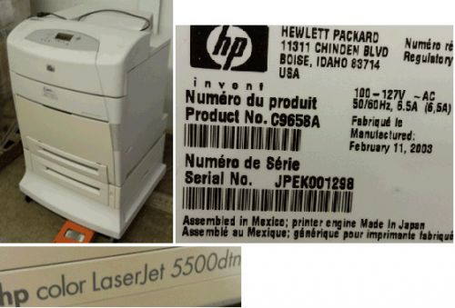 Hp 5500dtn printer for sale