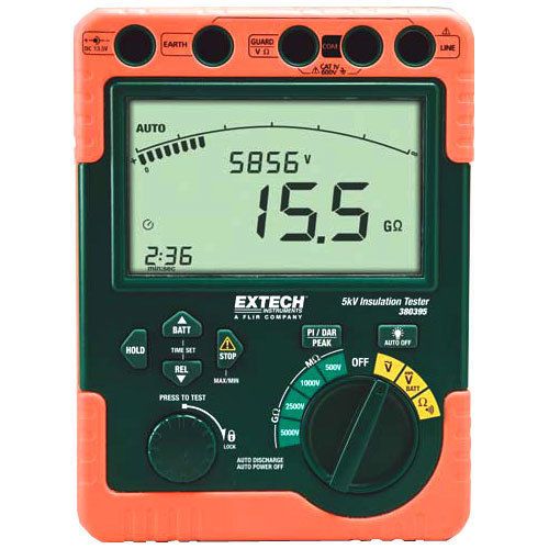 Extech 380395 digital high voltage insulation tester for sale