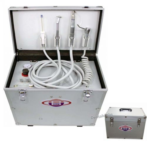 Portable Dental Turbine Unit + Air Compressor +Suction System + Triplex Syringe
