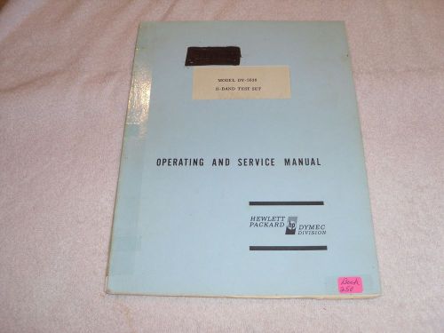 HP OPERATING &amp; SERVICE  MANUAL H-BAND TEST SET #DY-5636