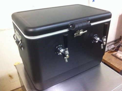 Draft keg beer coleman steel black jockey box cooler double 120ft coils upgrade for sale