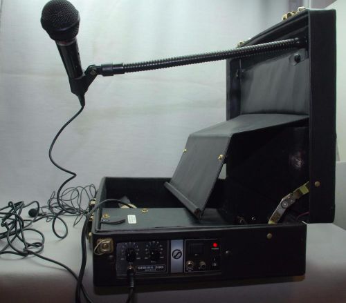 OKLAHOMA SOUND Portable PA-IN-CASE Attache Sound Lectern Soapbox Church Auction