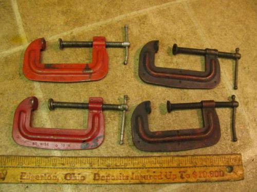 4 Stanley Handyman H156 and Judd 3&#034; C Clamps