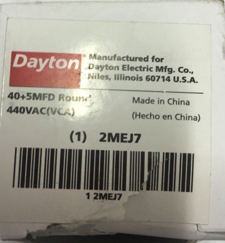 Dayton 2mej7 motor run capacitor  40/5 mfd  4-5/8 in. h for sale