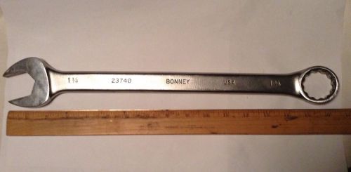 1-1/4&#034; Combination Wrench Bonney 23740 Machinist 16-1/2&#034; Long Machinist Vintage