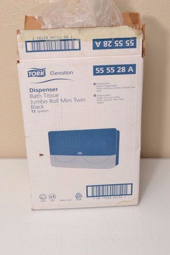Tork elevation bath tissue dispenser jumbo mini twin black 555528a new open box for sale