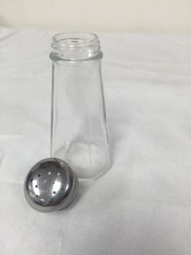 Royal Industries Glass Paneled 3 oz Salt/Pepper Shaker w/ Stainless, Mushroom To