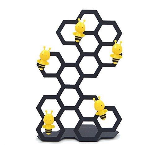AbelDesign Bee Magnets Steel Hive Holder / Decorative Desk Organizer for Photo