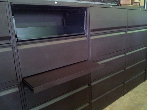 TEKNION 30&#034; LATERAL FILE CABINETS 5 DRAWER COFFEE BEAN COLOR