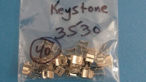 3530 KEYSTONE - QTY 40 - NEW FUSE HOLDER PC Snap-In Clip, Brass, Tin Plate