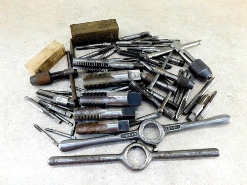 MISC LOT OF TAPS &amp; TAP &amp; DIE STOCK WRENCHES