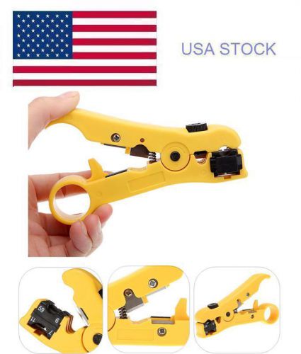 Rotary Coax Coaxial Cable Cutter Wire Stripper Stripping Tool RG6 RG59 RG7 RG11