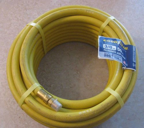 Goodyear 3/8-Inch x 50-Feet 250 PSI Rubber Air Hose with 1/4-Inch MNPT Ends