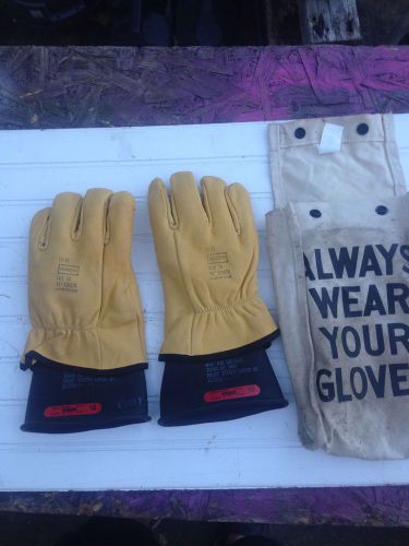 North D120 Class 0 Type 1 Linesman Electrician Gloves Made In USA