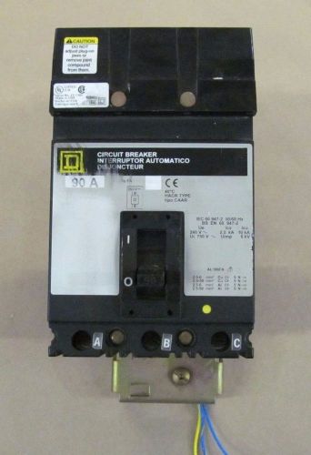 Square d 90 amp circuit breaker hacr type fa 250v 3 pole 3p 10ka fa320301212 for sale