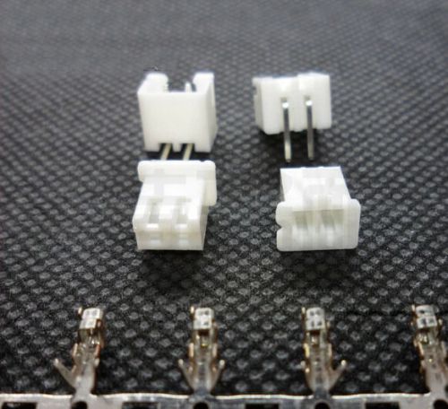 100 x 2.54mm 1x2 pin 2p bent pin wire plug connector header + terminal + housing for sale