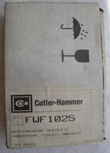 Westinghouse industrial circuit breaker 25 amps cutler hammer fwf 1025 for sale