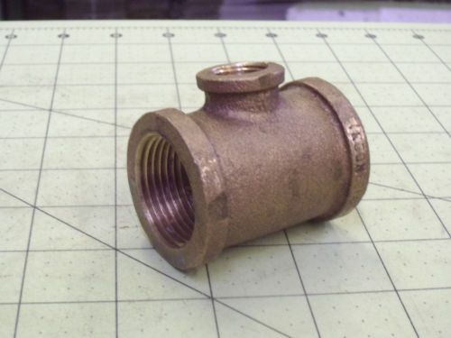 (1) 1&#034; X 3/8&#034; REDUCING TEE BRASS PIPE FITTING # 57894