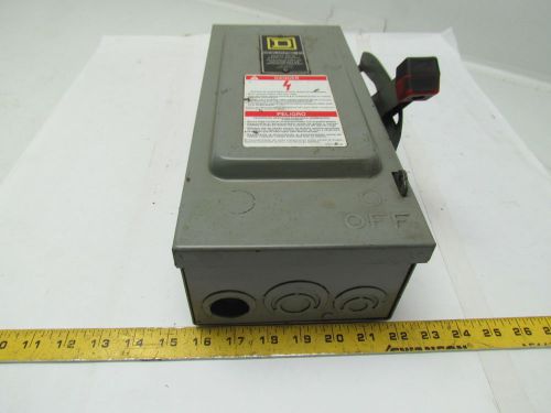 Square d h361 ser.1 disconnect 30 amp 600vac safety switch fused for sale