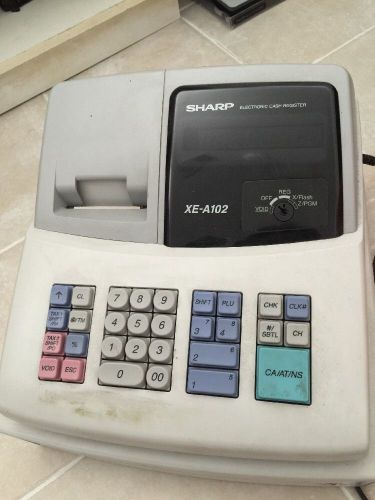 Sharp XE-A102 Electronic Cash Register With Key EUC