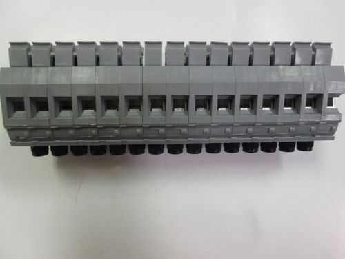 ABB SCREW CLAMP TERMINAL BLOCK MB10/12.SF1, 011103505, LOT OF 15
