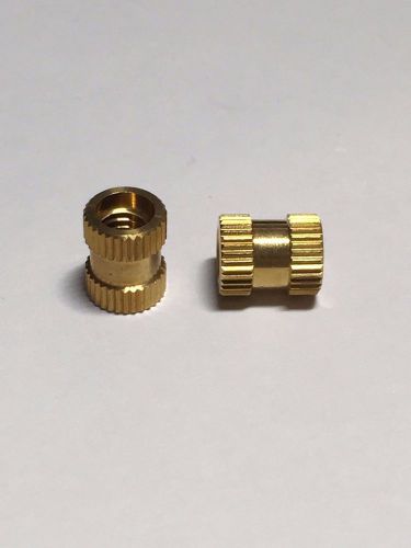 50pcs of M4x7.45 mm(L)*6 mm (D) Brass Knurled Nuts Threaded Inserts high quality