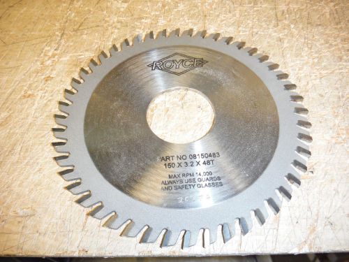 NEW OLD STOCK, ROYCE SCORING SAW BLADE 150MM X 3.2MM X 40MM ARBOR CARBIDE TIPPED